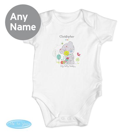 Personalised Tiny Tatty Teddy Cuddle Bug 6-9 Months Baby Vest £10.99